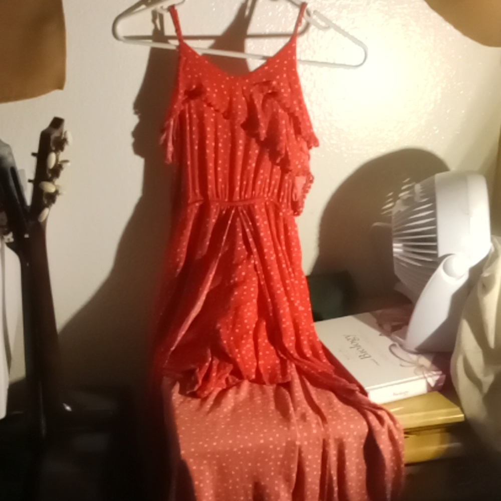 Art Class Red and White Polka Dot Dress